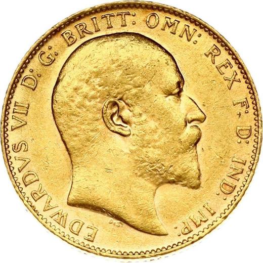Obverse Sovereign 1910 - Gold Coin Value - United Kingdom, Edward VII
