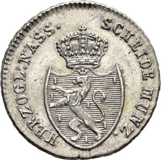 Avers Kreuzer 1808 L Silber - Silbermünze Wert - Nassau, Friedrich August
