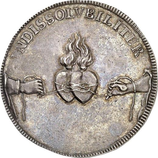 Anverso 1/2 tálero 1719 IGS "Boda" - valor de la moneda de plata - Polonia, Augusto II