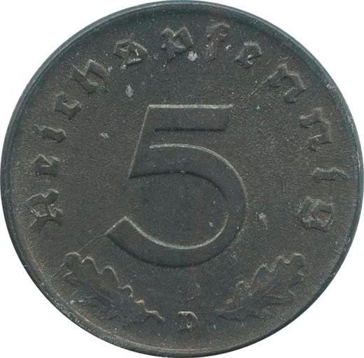 Avers 5 Reichspfennig 1944 D "Typ 1940-1944" - Münze Wert - Deutschland, Drittes Reich