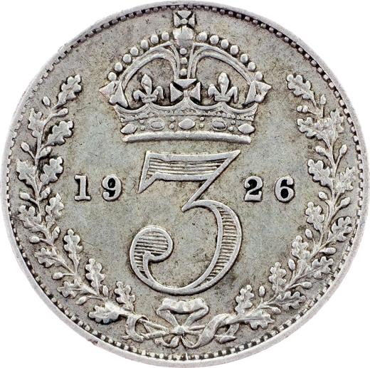 Reverse Threepence 1926 - Silver Coin Value - United Kingdom, George V