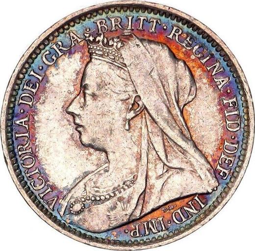 Awers monety - 3 pensy 1900 TB - cena srebrnej monety - Wielka Brytania, Wiktoria