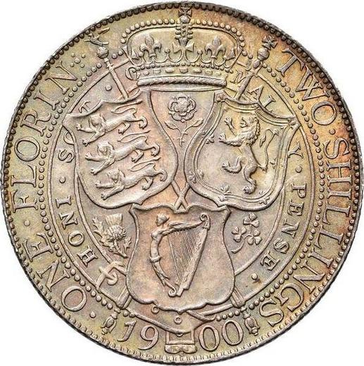 Revers 2 Schilling (Florin) 1900 TB - Silbermünze Wert - Großbritannien, Victoria