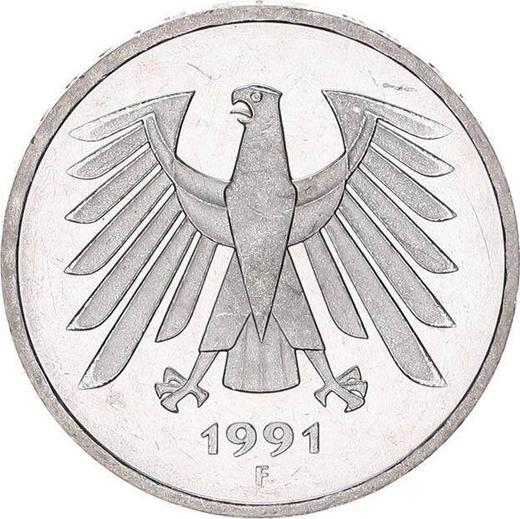 Revers 5 Mark 1991 F - Münze Wert - Deutschland, BRD