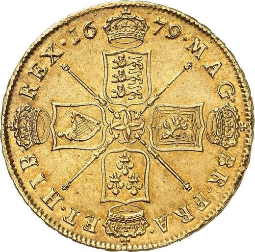 Reverse Five guineas 1679 "Second laureate bust" - Gold Coin Value - United Kingdom, Charles II