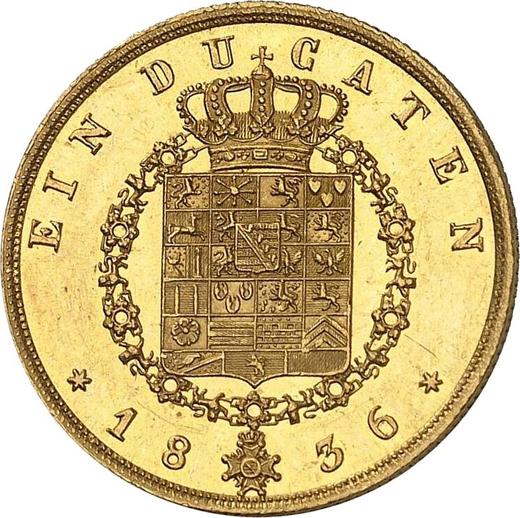 Reverso Ducado 1836 - valor de la moneda de oro - Sajonia-Coburgo-Gotha, Ernesto I