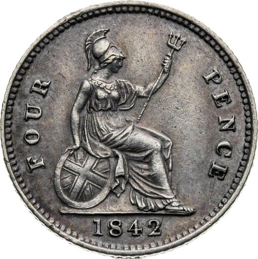 Reverse Fourpence (Groat) 1842 "Type 1837-1862" - Silver Coin Value - United Kingdom, Victoria