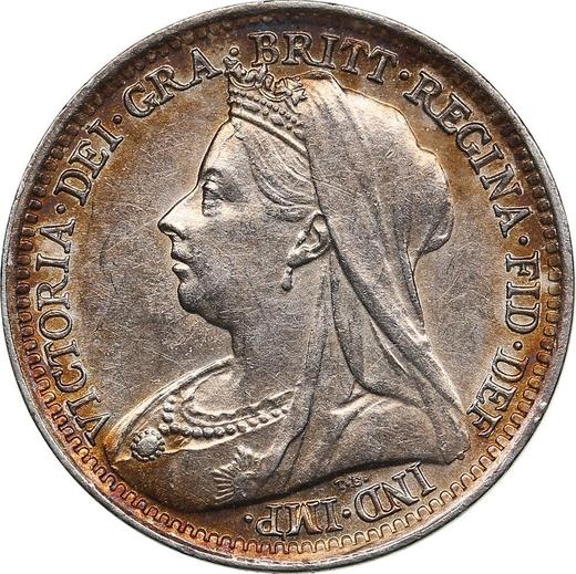 Anverso 3 peniques 1897 TB - valor de la moneda de plata - Gran Bretaña, Victoria
