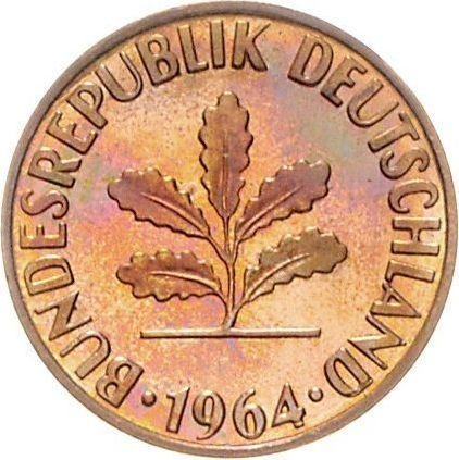 Reverse 2 Pfennig 1964 G -  Coin Value - Germany, FRG