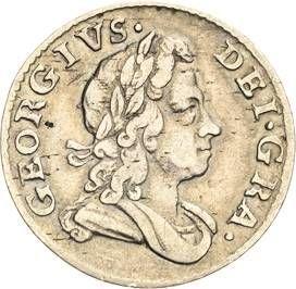 Anverso 3 peniques 1723 - valor de la moneda de plata - Gran Bretaña, Jorge I
