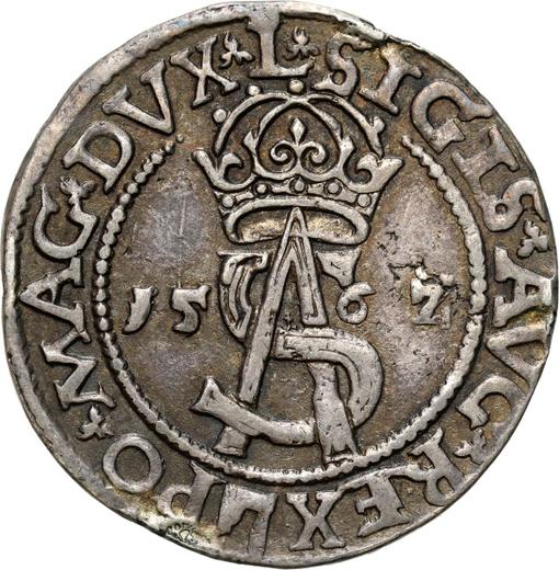 Obverse 3 Groszy (Trojak) 1562 "Lithuania" Emblem with shield - Silver Coin Value - Poland, Sigismund II Augustus