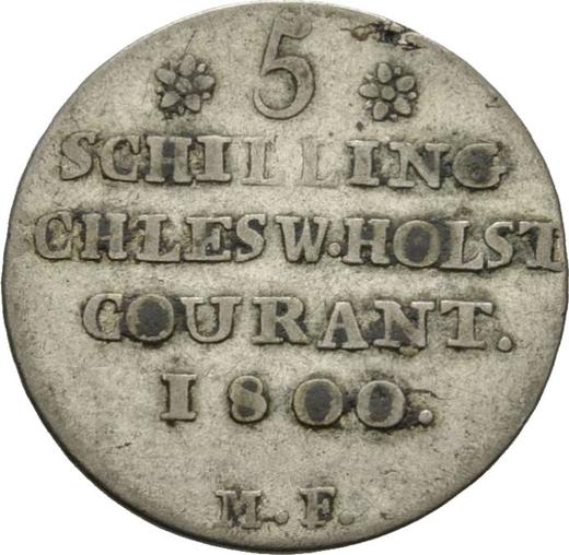 Reverse 1/12 Thaler 1800 MF - Silver Coin Value - Schleswig-Holstein, Christian VII