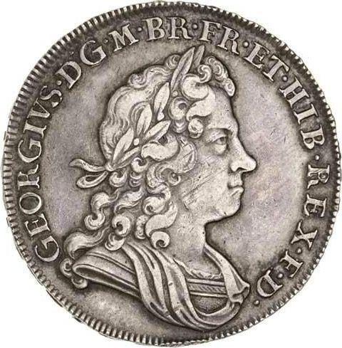 Obverse Halfcrown 1717 - Silver Coin Value - United Kingdom, George I