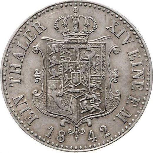Rewers monety - Talar 1842 A - cena srebrnej monety - Hanower, Ernest August I