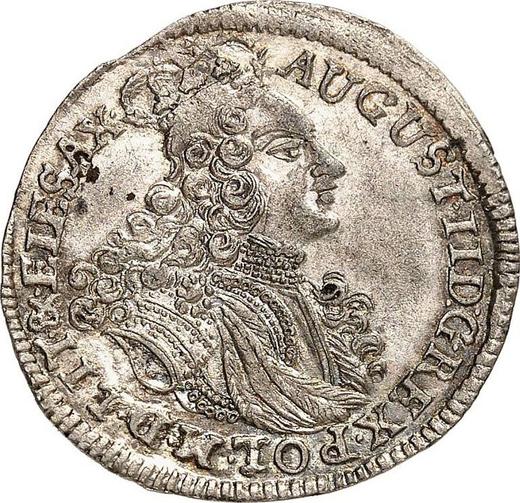 Obverse 6 Groszy (Szostak) 1706 IPH "Crown" - Silver Coin Value - Poland, Augustus II