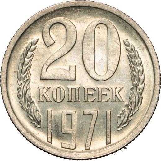 Reverse 20 Kopeks 1971 -  Coin Value - Russia, Soviet Union - USSR