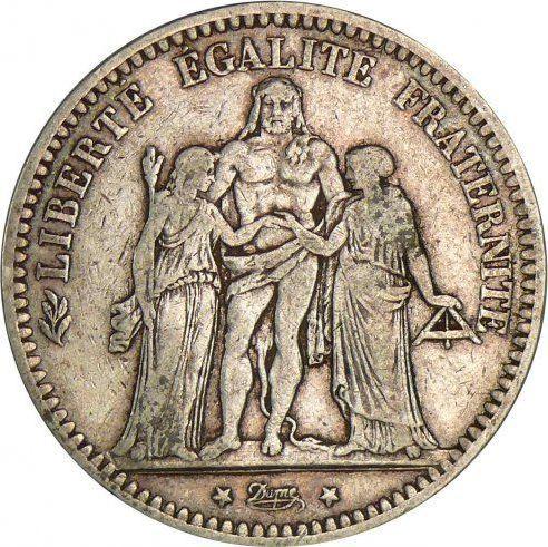 Avers 5 Franken 1872 K "Herkules" - Silbermünze Wert - Frankreich, Dritte Republik
