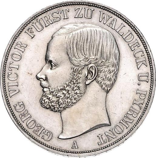 Obverse 2 Thaler 1856 A - Silver Coin Value - Waldeck-Pyrmont, George Victor
