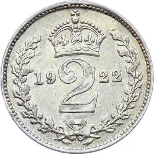 Reverse Twopence 1922 - Silver Coin Value - United Kingdom, George V