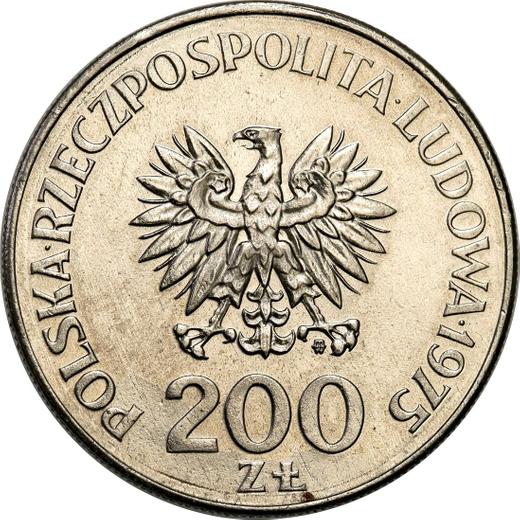 Obverse Pattern 200 Zlotych 1975 MW "30 years of Victory over Fascism" Nickel - Coin Value - Poland, Peoples Republic