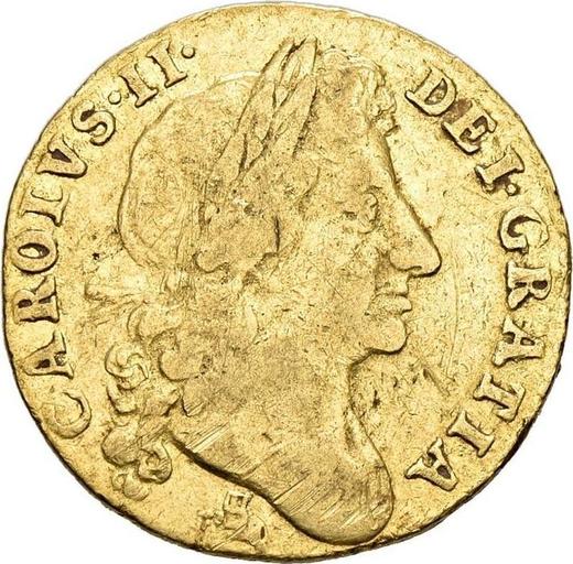 Obverse Half Guinea 1681 "Second laureate bust" Elephant and castle - Gold Coin Value - United Kingdom, Charles II