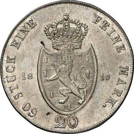Reverse 20 Kreuzer 1810 L - Silver Coin Value - Nassau, Frederick William