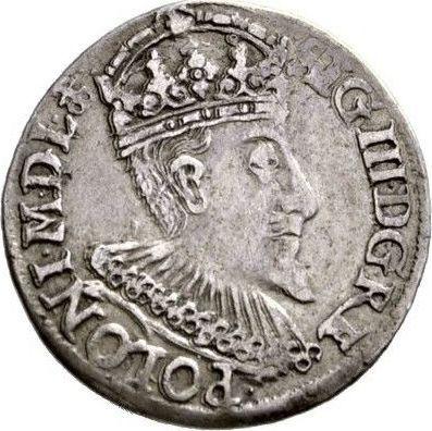 Obverse 3 Groszy (Trojak) 1594 I4 "Olkusz Mint" Initials "I4" - Silver Coin Value - Poland, Sigismund III Vasa