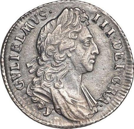 Obverse Shilling 1696 y "First laureated bust" Lowercase "y" - Silver Coin Value - United Kingdom, William III