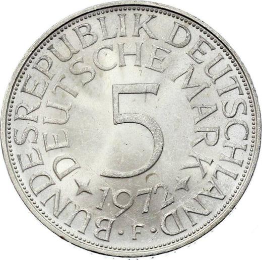 Avers 5 Mark 1972 F - Silbermünze Wert - Deutschland, BRD