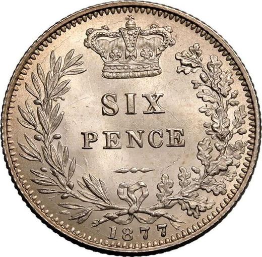 Reverso 6 peniques 1877 Sin número - valor de la moneda de plata - Gran Bretaña, Victoria