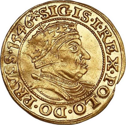 Obverse Ducat 1546 "Danzig" - Gold Coin Value - Poland, Sigismund I the Old