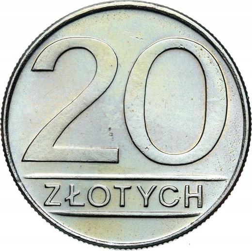 Reverse 20 Zlotych 1987 MW - Coin Value - Poland, Peoples Republic