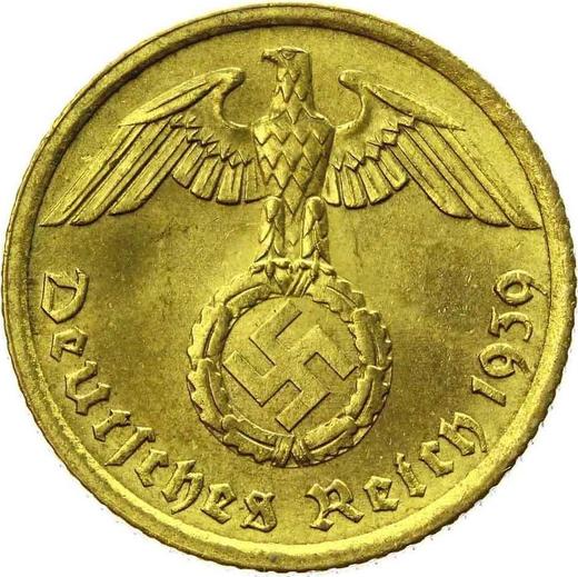 Reverse 10 Reichspfennig 1939 A "Type 1936-1939" -  Coin Value - Germany, Third Reich