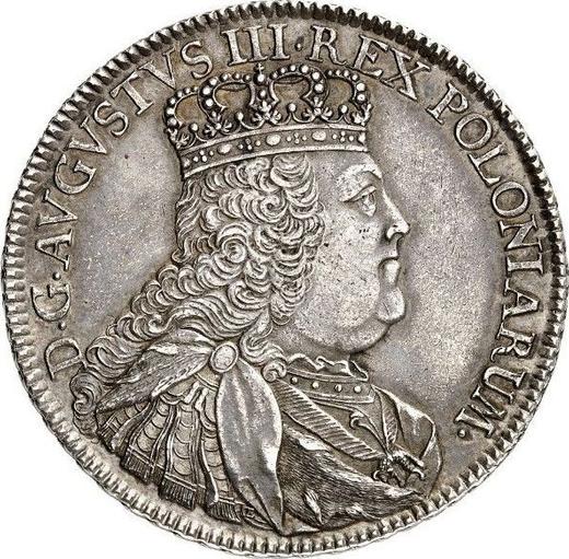 Anverso Tálero 1753 "de corona" - valor de la moneda de plata - Polonia, Augusto III