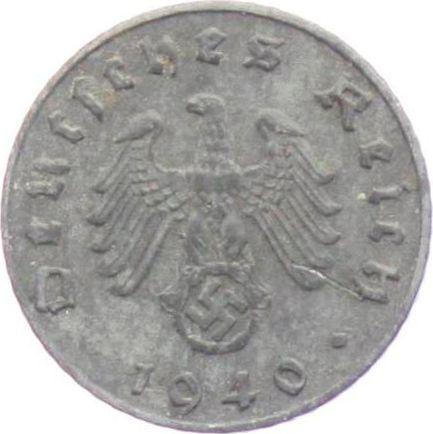 Reverse 5 Reichspfennig 1940 J "Type 1940-1944" -  Coin Value - Germany, Third Reich