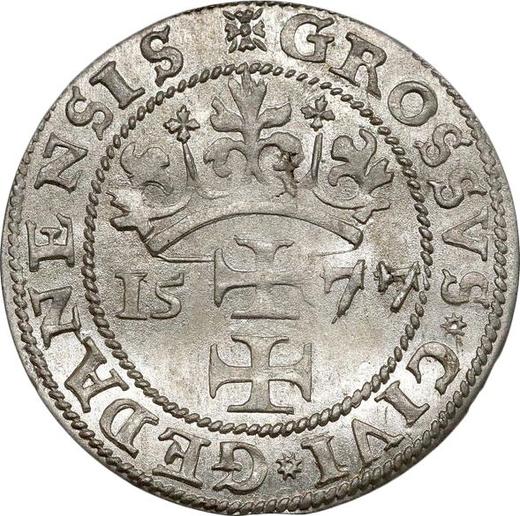 Reverse 1 Grosz 1577 "Siege of Danzig" - Silver Coin Value - Poland, Stephen Bathory