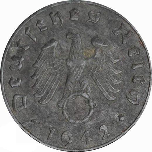 Reverse 5 Reichspfennig 1942 B "Type 1940-1944" -  Coin Value - Germany, Third Reich