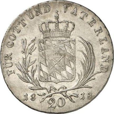 Reverse 20 Kreuzer 1818 - Silver Coin Value - Bavaria, Maximilian I