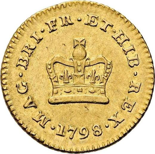Реверс монеты - 1/3 гинеи 1798 года "Первый тип" - цена золотой монеты - Великобритания, Георг III