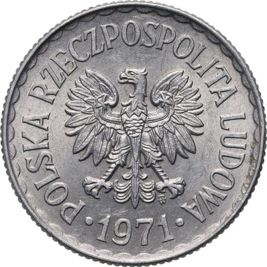 Anverso 1 esloti 1971 MW - valor de la moneda - Polonia, República Popular