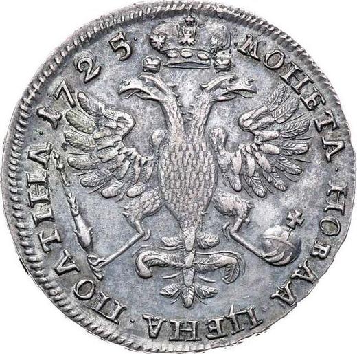 Reverse Poltina 1725 "Portrait in antique armour" - Silver Coin Value - Russia, Peter I