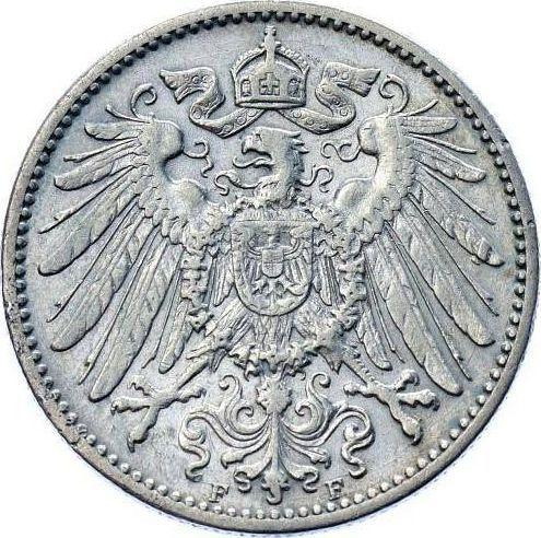 Reverse 1 Mark 1907 F "Type 1891-1916" - Silver Coin Value - Germany, German Empire