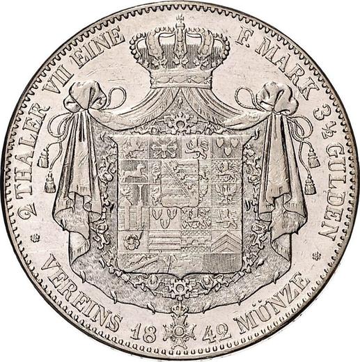 Reverse 2 Thaler 1842 G - Silver Coin Value - Saxe-Coburg and Gotha, Ernest I