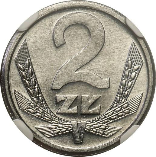 Revers 2 Zlote 1989 MW - Münze Wert - Polen, Volksrepublik Polen