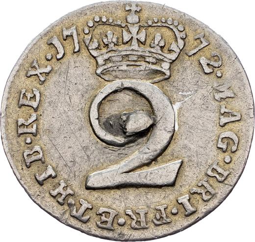 Reverse Twopence 1772 - Silver Coin Value - United Kingdom, George III
