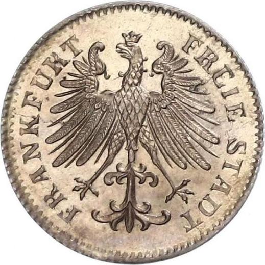 Obverse 3 Kreuzer 1850 - Silver Coin Value - Frankfurt am Main, Free City