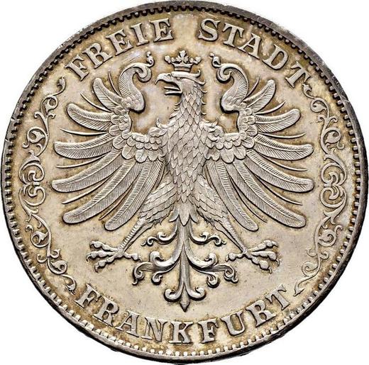 Avers Doppeltaler 1845 - Silbermünze Wert - Frankfurt am Main, Freie Stadt