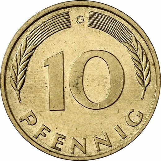 Obverse 10 Pfennig 1987 G - Coin Value - Germany, FRG