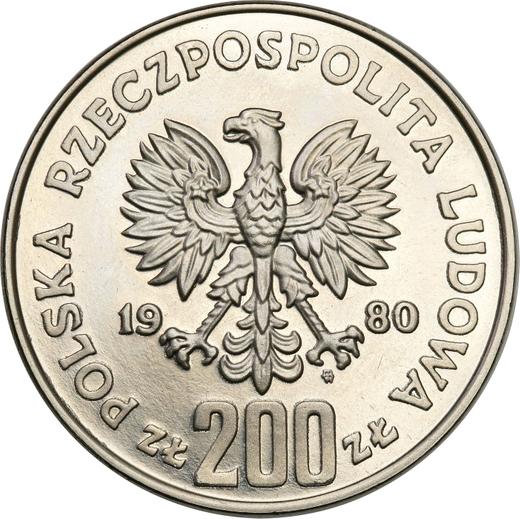 Awers monety - Próba 200 złotych 1980 MW "Kazimierz I Odnowiciel" Nikiel - cena  monety - Polska, PRL