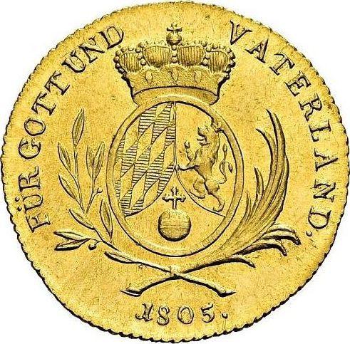 Reverse Ducat 1805 - Gold Coin Value - Bavaria, Maximilian I